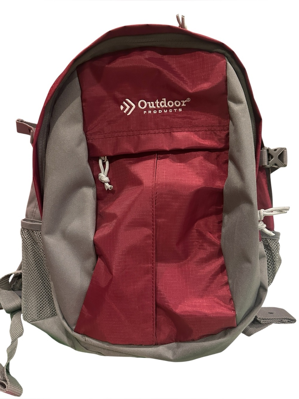 Outdoor Products Traverse Hiking Backpack 18”L 13”W 7”D Red/Gray Pockets School